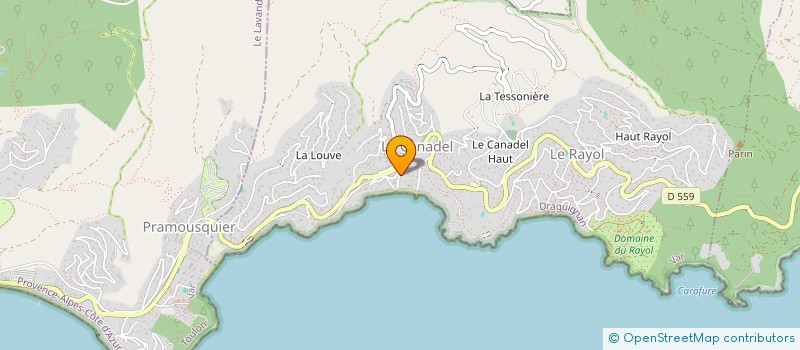 localisation de l'entreprise MONSIEUR OLIVIER MAES à RAYOL-CANADEL-SUR-MER
