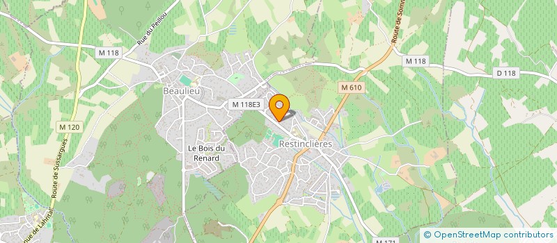 localisation de l'entreprise MONSIEUR OLIVIER MARTEL  RESTINCLIERES