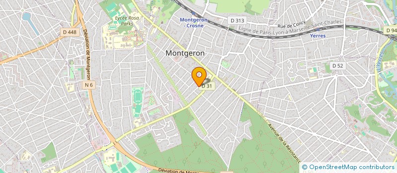 localisation de l'entreprise MONSIEUR OLIVIER MARTIN à MONTGERON