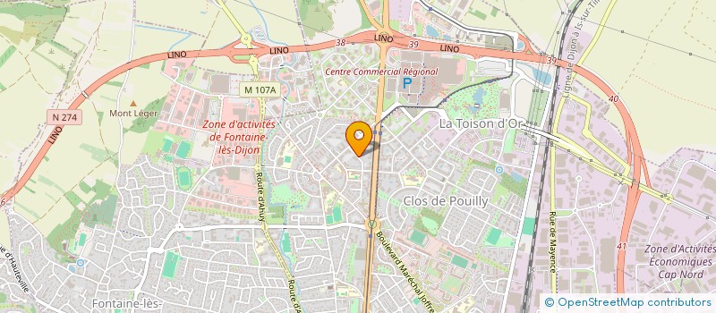 localisation de l'entreprise MONSIEUR OLIVIER MARTIN  DIJON