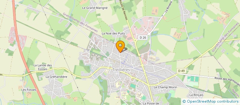 localisation de l'entreprise MONSIEUR OLIVIER MASSE  TREILLIERES