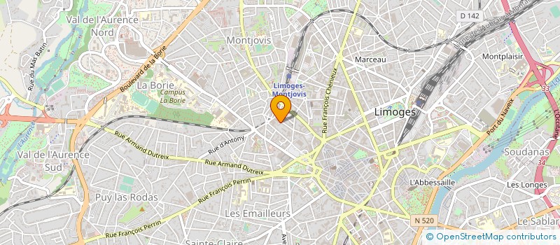 localisation de l'entreprise MONSIEUR OLIVIER MENANTEAU à LIMOGES