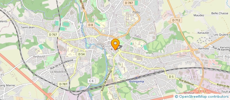 localisation de l'entreprise MONSIEUR OLIVIER MENGUY  GUINGAMP