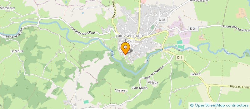 localisation de l'entreprise MONSIEUR OLIVIER MERLE  SAINT-GERMAIN-LAVAL