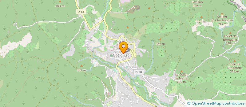 localisation de l'entreprise MONSIEUR OLIVIER MESMAEKER  COTIGNAC