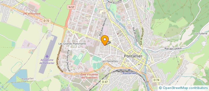 localisation de l'entreprise MONSIEUR OLIVIER MICHAUD NERARD  PONTARLIER