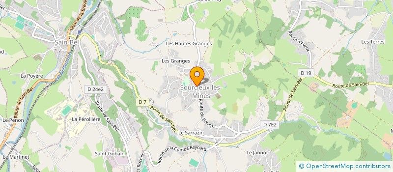 localisation de l'entreprise MONSIEUR OLIVIER MILLANT  SOURCIEUX-LES-MINES