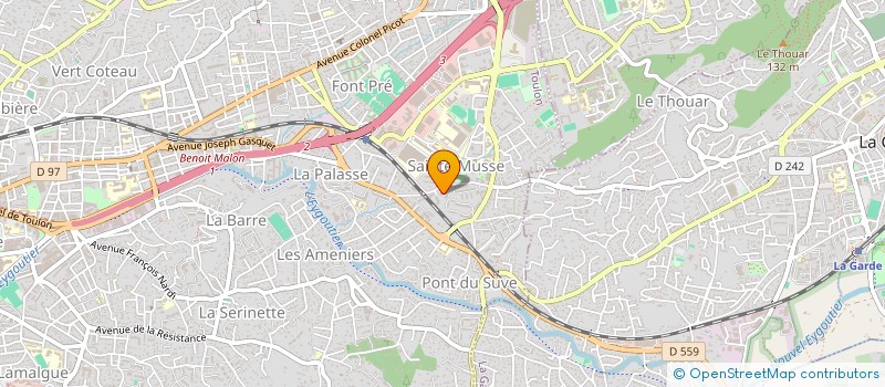 localisation de l'entreprise MONSIEUR OLIVIER MIRAT  TOULON