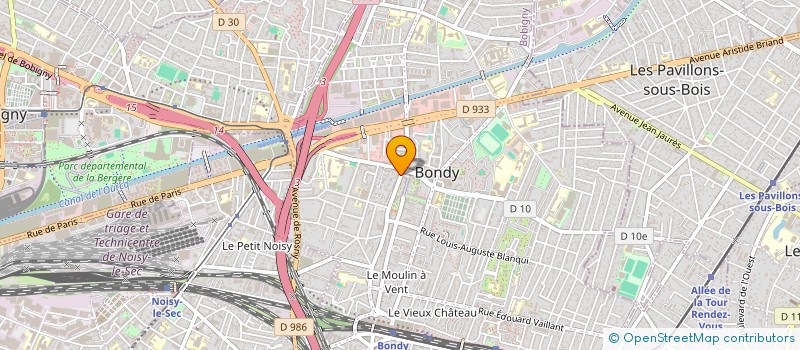 localisation de l'entreprise MONSIEUR OLIVIER MOMEGE  BONDY