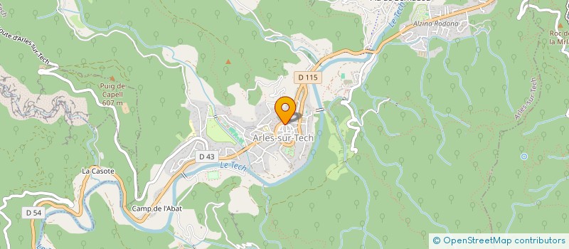 localisation de l'entreprise MONSIEUR OLIVIER MONIER  ARLES-SUR-TECH