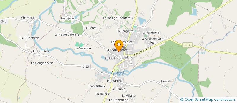 localisation de l'entreprise MONSIEUR OLIVIER MONNEREAU à BELABRE