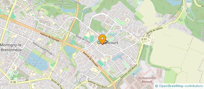 localisation de l'entreprise MONSIEUR OLIVIER MONSENEGO  GUYANCOURT