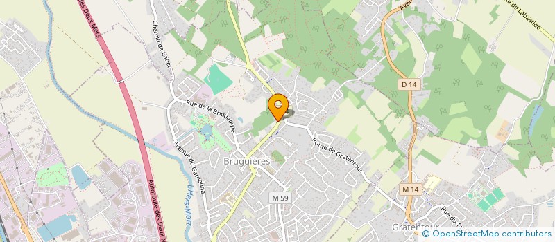 localisation de l'entreprise MONSIEUR OLIVIER MOREAU  BRUGUIERES