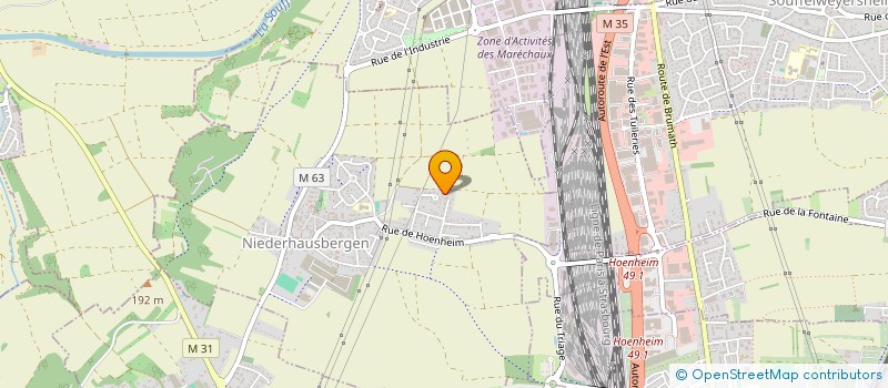 localisation de l'entreprise MONSIEUR OLIVIER MULLER  NIEDERHAUSBERGEN