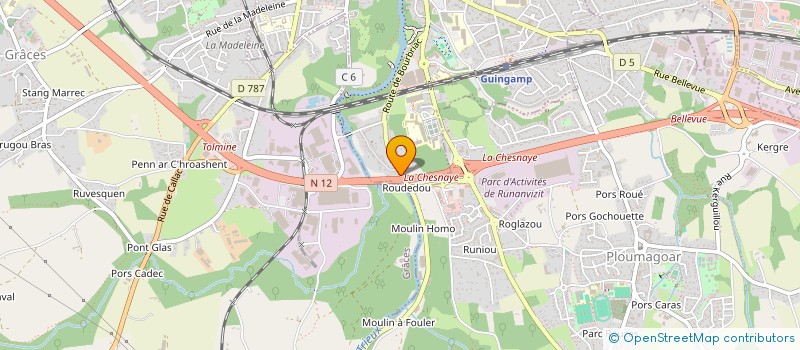 localisation de l'entreprise MONSIEUR OLIVIER NOIRAUD  GUINGAMP