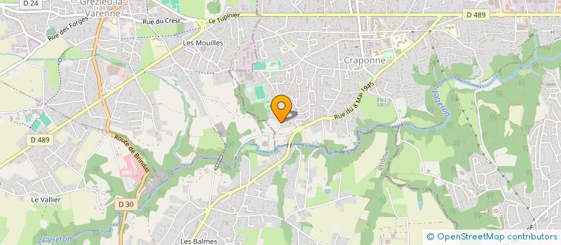 localisation de l'entreprise MONSIEUR OLIVIER ORAND  CRAPONNE