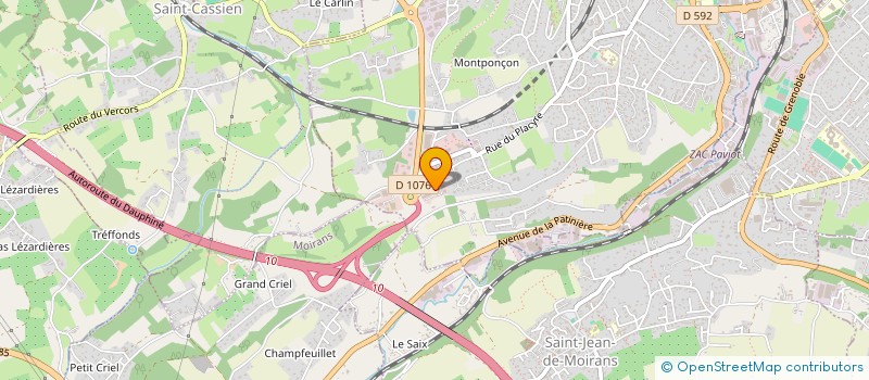 localisation de l'entreprise MONSIEUR OLIVIER ORLIAGUET  VOIRON