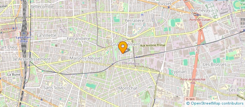 localisation de l'entreprise MONSIEUR OLIVIER PALLUD  VILLEURBANNE