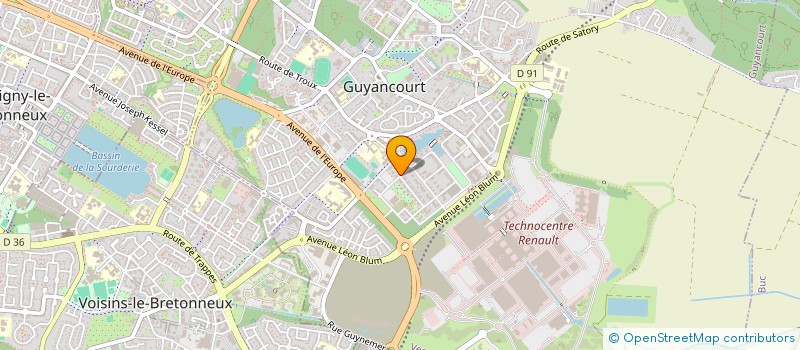 localisation de l'entreprise MONSIEUR OLIVIER PASQUIER  GUYANCOURT