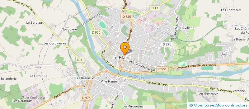 localisation de l'entreprise MONSIEUR OLIVIER PEREZ-ROLDAN à LE BLANC