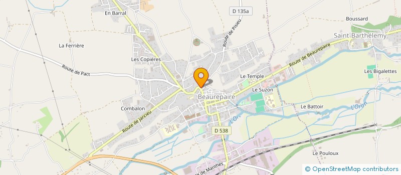 localisation de l'entreprise MONSIEUR OLIVIER PERRIAT à BEAUREPAIRE