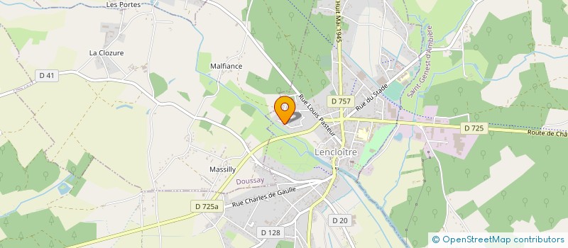 localisation de l'entreprise MONSIEUR OLIVIER PETRAZ  LENCLOITRE