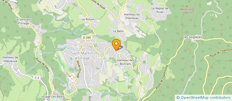 localisation de l'entreprise MONSIEUR OLIVIER PEYRIN-BIROULET  SAINT-MARTIN-D'URIAGE