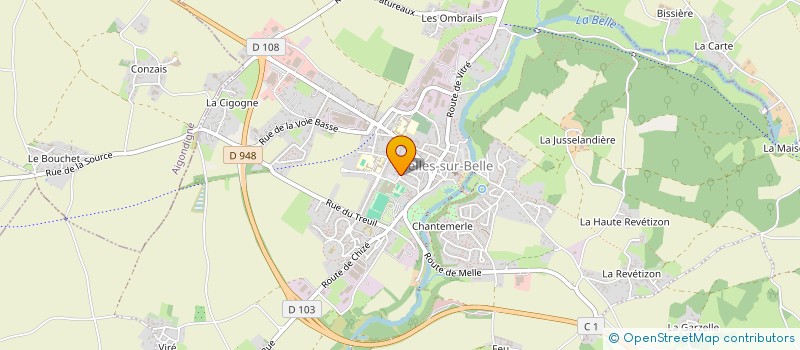 localisation de l'entreprise MONSIEUR OLIVIER PIERRE BROSSARD à CELLES-SUR-BELLE