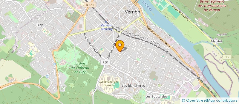 localisation de l'entreprise MONSIEUR OLIVIER PINOT  VERNON