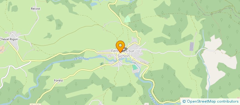 localisation de l'entreprise MONSIEUR OLIVIER POIZAT  FERRIERES-SUR-SICHON