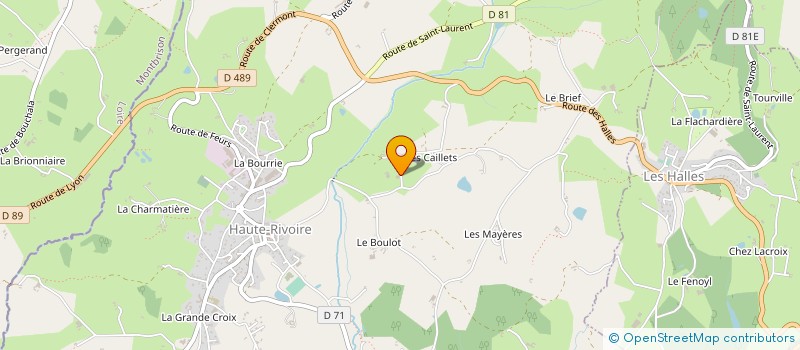 localisation de l'entreprise MONSIEUR OLIVIER POUILLON à HAUTE-RIVOIRE