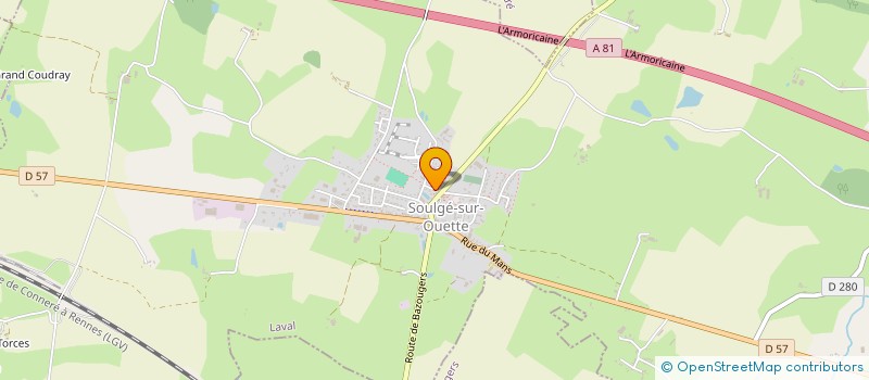 localisation de l'entreprise MONSIEUR OLIVIER POUTEAU  SOULGE-SUR-OUETTE