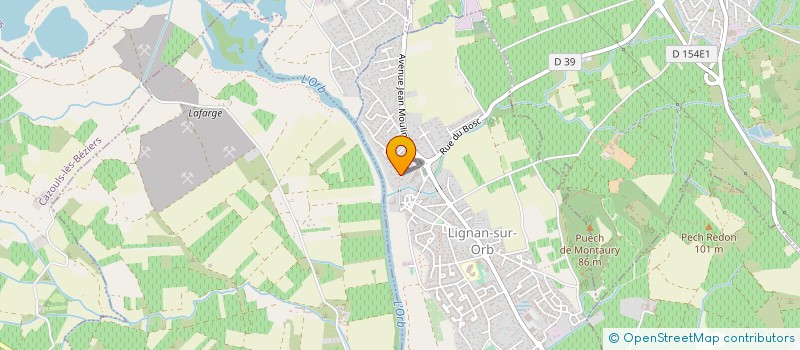 localisation de l'entreprise MONSIEUR OLIVIER PUECH  LIGNAN-SUR-ORB