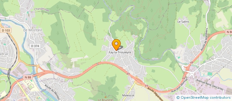 localisation de l'entreprise MONSIEUR OLIVIER PUNTOUS  SAINT-GERMAIN-LAPRADE