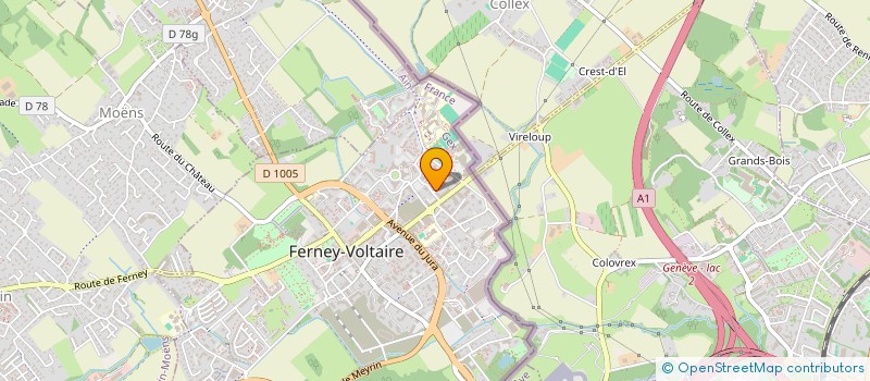 localisation de l'entreprise MONSIEUR OLIVIER QUENETTE à FERNEY-VOLTAIRE