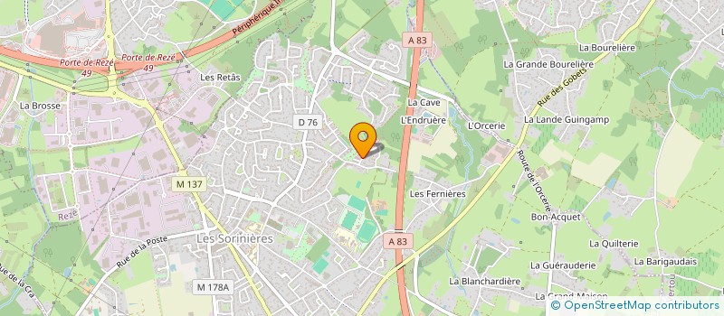 localisation de l'entreprise MONSIEUR OLIVIER QUERAUD  LES SORINIERES