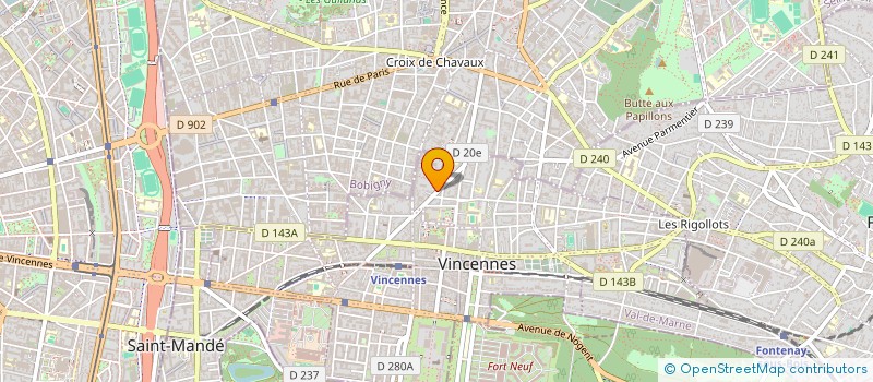 localisation de l'entreprise MONSIEUR OLIVIER QUERNE à VINCENNES