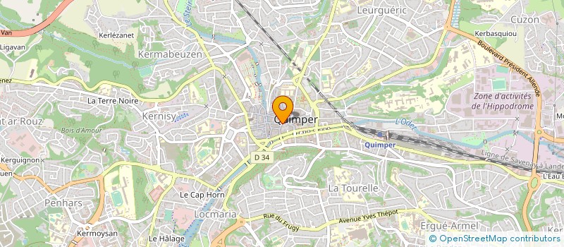 localisation de l'entreprise MONSIEUR OLIVIER RANNOU  QUIMPER