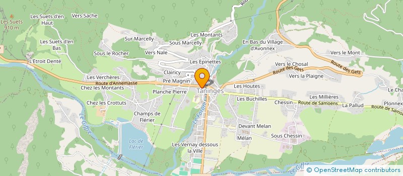 localisation de l'entreprise MONSIEUR OLIVIER RAOUT  TANINGES