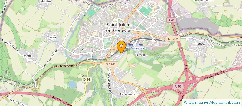 localisation de l'entreprise MONSIEUR OLIVIER RAUSSIN  SAINT-JULIEN-EN-GENEVOIS