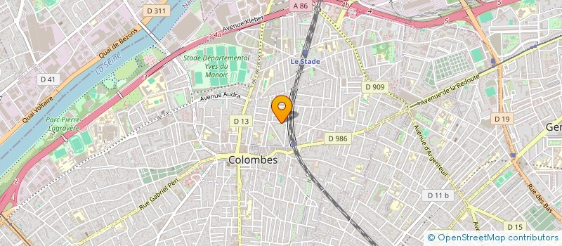 localisation de l'entreprise MONSIEUR OLIVIER RAYMOND à COLOMBES