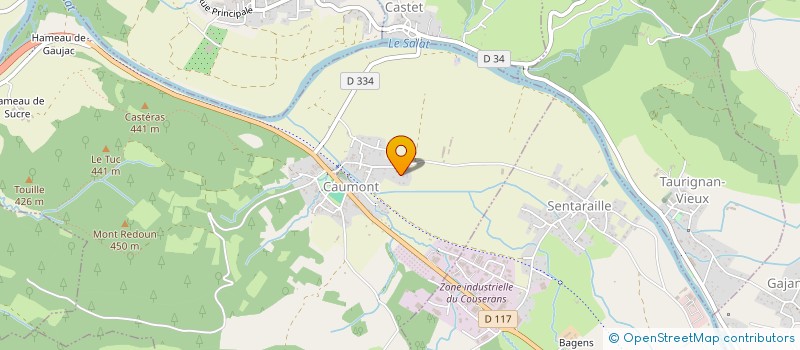 localisation de l'entreprise MONSIEUR OLIVIER RIEU-CASTAING à CAUMONT
