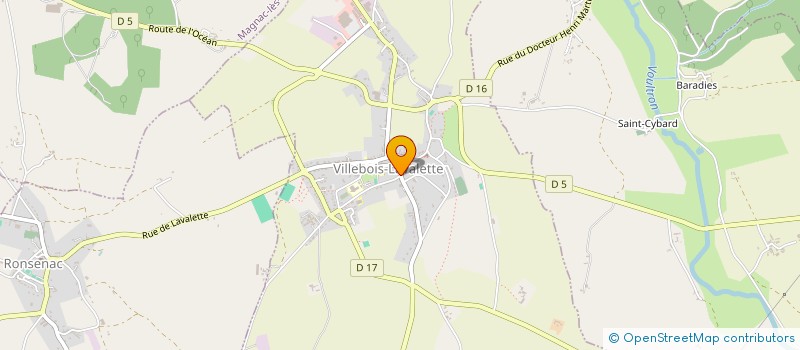 localisation de l'entreprise MONSIEUR OLIVIER RIVIERE à VILLEBOIS-LAVALETTE
