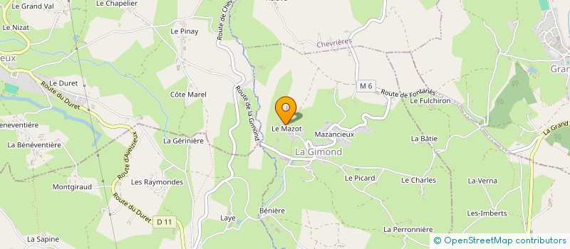 localisation de l'entreprise MONSIEUR OLIVIER ROBERT  LA GIMOND