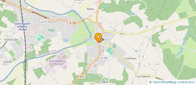 localisation de l'entreprise MONSIEUR OLIVIER ROBERT  LA ROCHE-CHALAIS