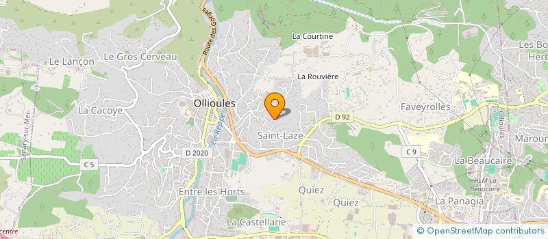 localisation de l'entreprise MONSIEUR OLIVIER ROCHE  OLLIOULES