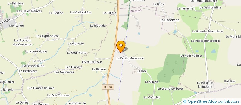 localisation de l'entreprise MONSIEUR OLIVIER ROUSSEAU à MOUTIERS