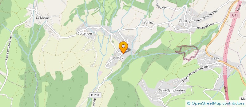 localisation de l'entreprise MONSIEUR OLIVIER ROZANT  CERNEX