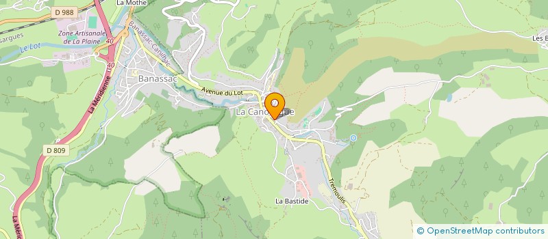 localisation de l'entreprise MONSIEUR OLIVIER SAINT-JEAN  LA CANOURGUE