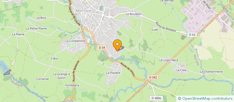 localisation de l'entreprise MONSIEUR OLIVIER SANGLARD  MORNANT